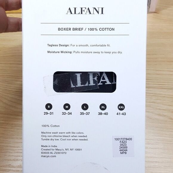 ALFANI Mens Boxer Briefs Small Gray 4-Pack Tagless 100% Cotton - Picture 5 of 7